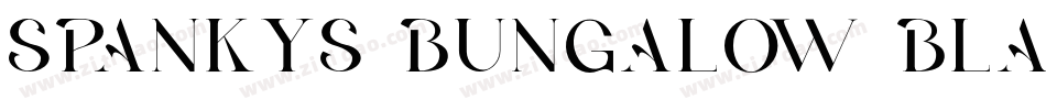 spankys bungalow blanco italico字体转换